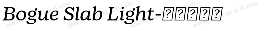 Bogue Slab Light字体转换